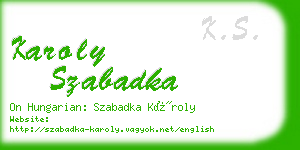 karoly szabadka business card